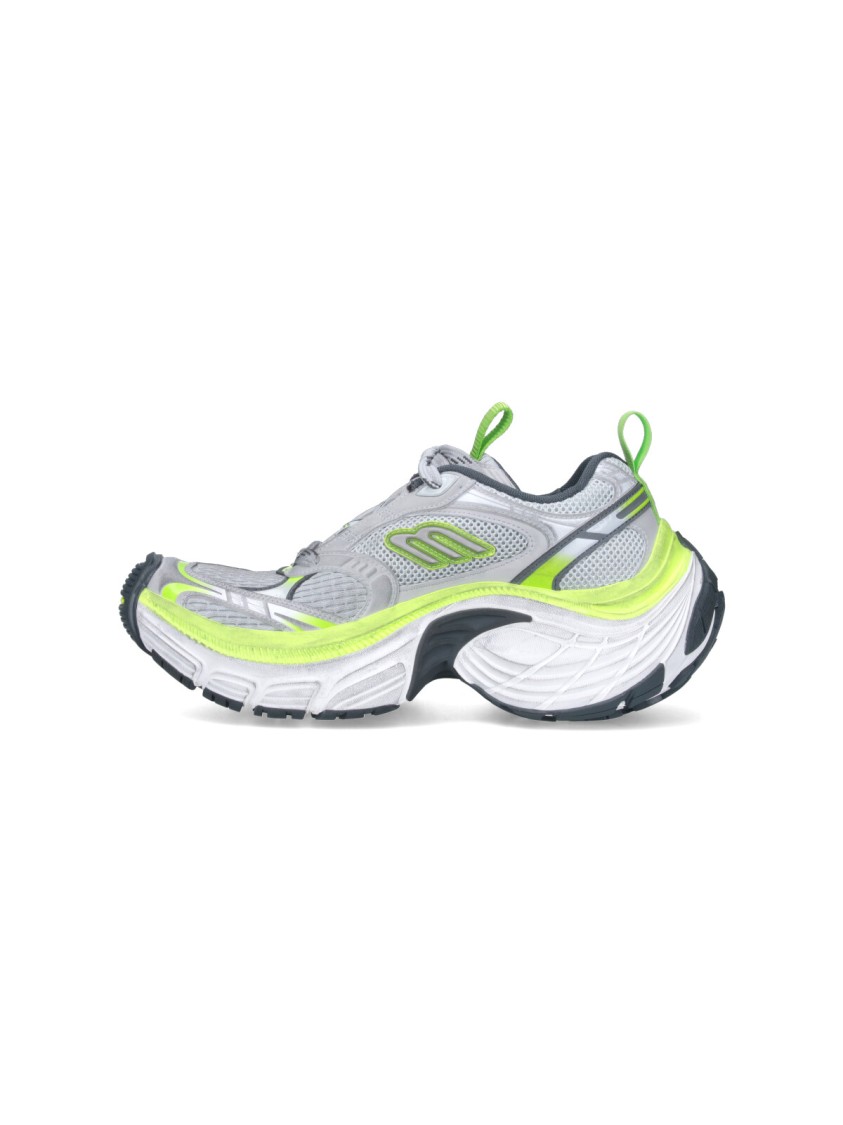 Balenciaga Multicolor Mesh And Rubber 6xl Sneakers In White