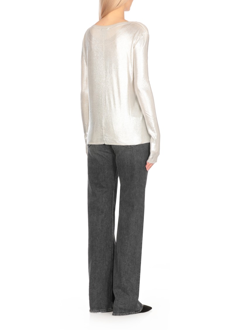 Avant Toi Sweater With Lurex Details In White