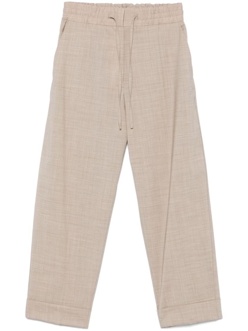 P.a.r.o.s.h Parosh Light Beige Lille25 Pants In Neutrals