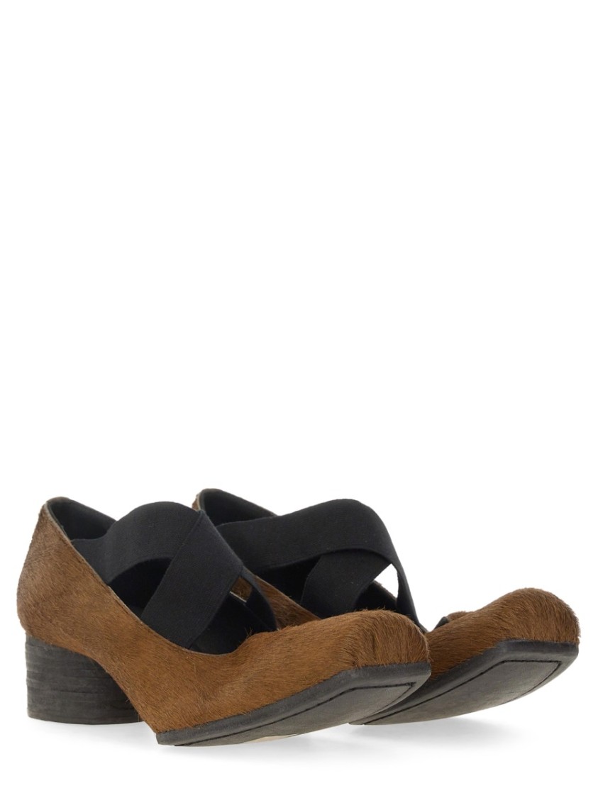 Shop Uma Wang Ballerina With Elastic In Brown