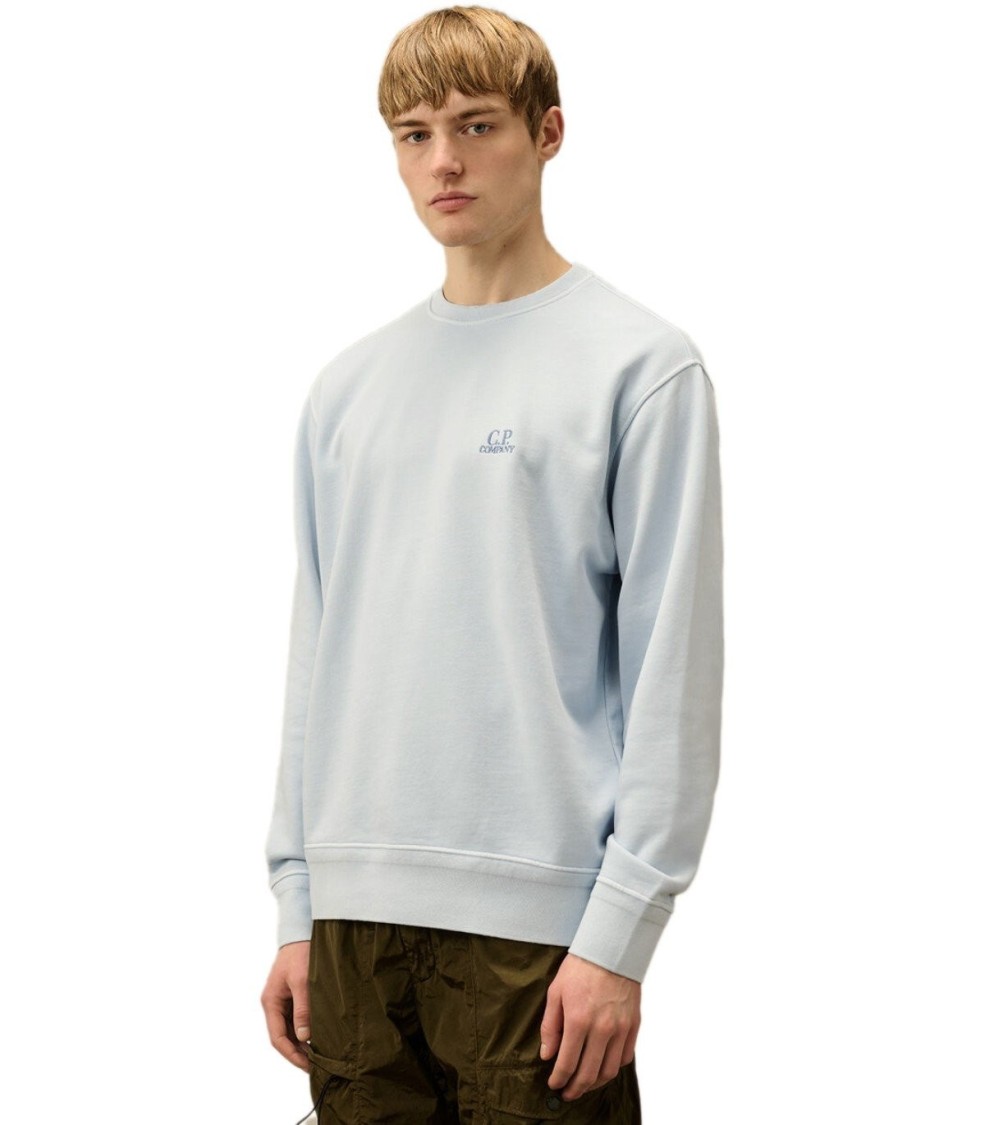 C.p. Company Diagonal Fleece Blue Fox Sweatshirt In Grey