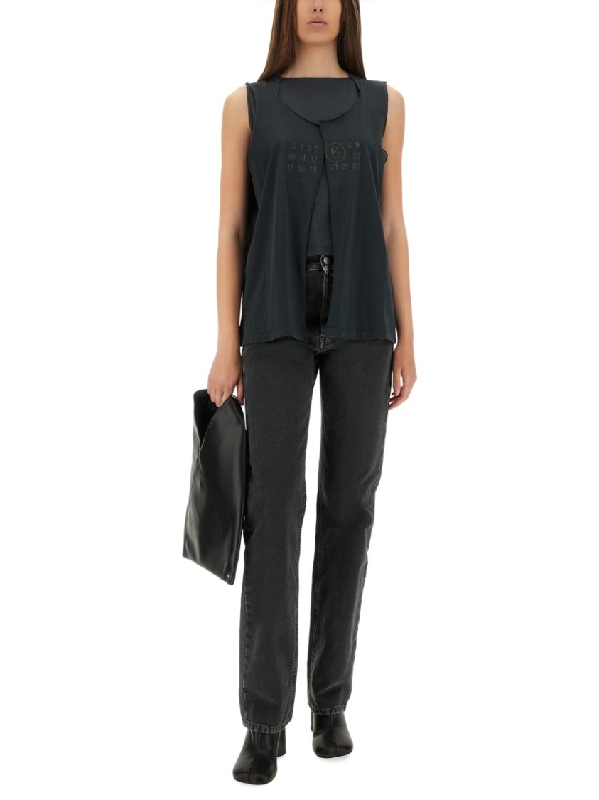Mm6 Maison Margiela Mm6 By Maison Margiela Black Regular Fit Vest In Black