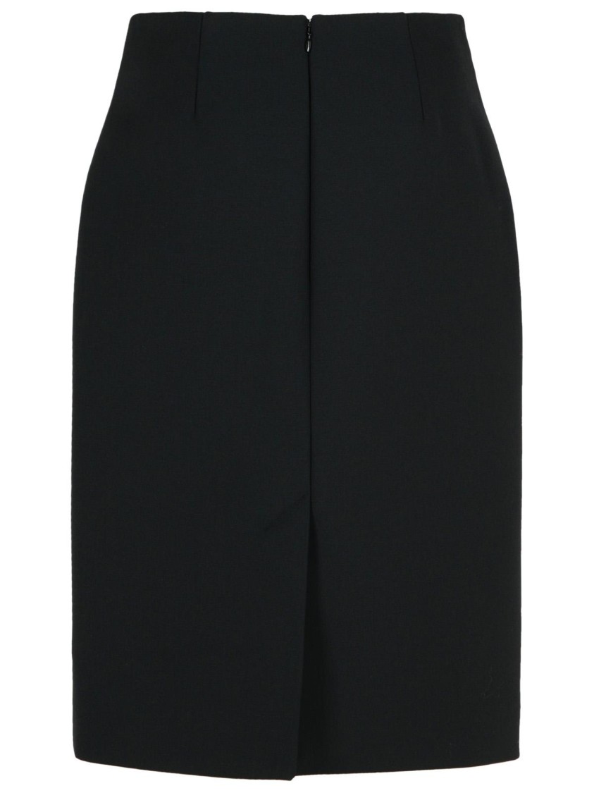 Rohe Pencil Black Wool Blend Skirt In Black