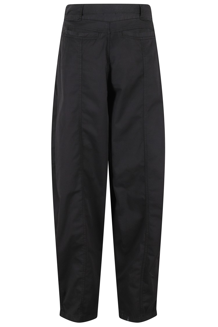 Pinko Relaxed Black Pants With High Waistband In Black