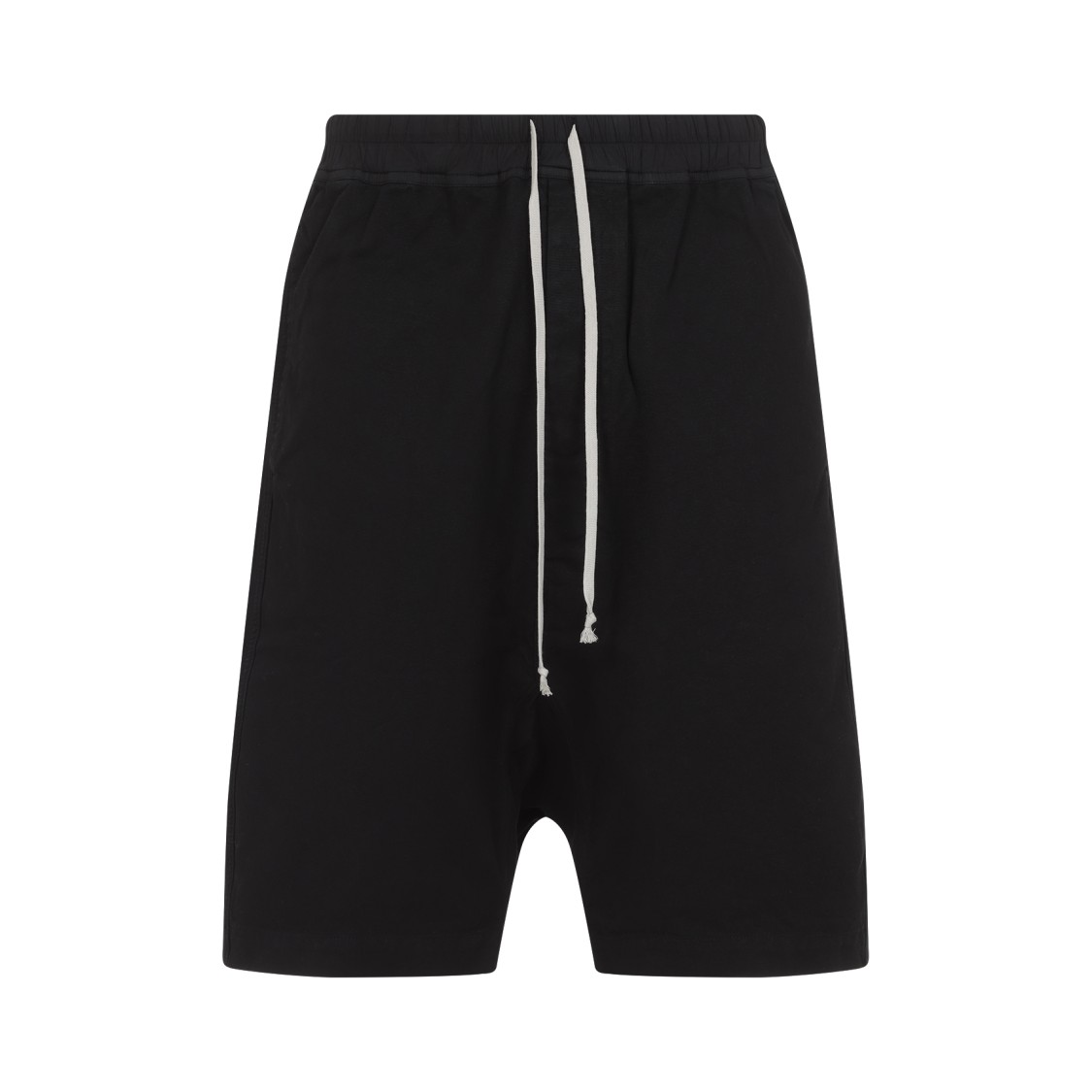 Shop Rick Owens Drkshdw Drkshdw By Rick Owens Drawstring Pods Black Cotton Shorts
