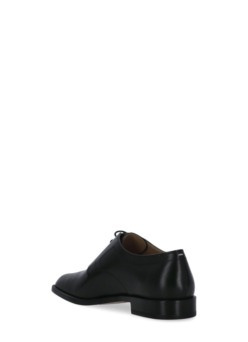 Maison Margiela Brown Tabi Lace-up Oxfords In Black