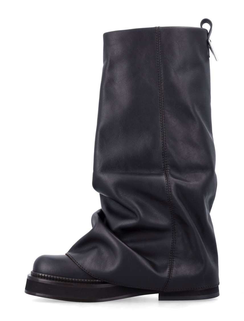 Shop Attico The Robin Combat Boots In Black