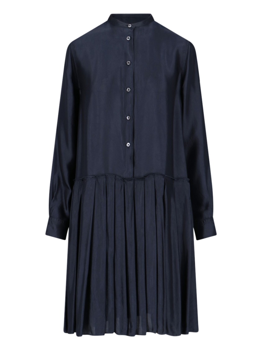 Shop Aspesi Blue Fabric Midi Tunic Dress