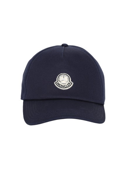 Moncler Dual Logo Blue Night Baseball Cap By
