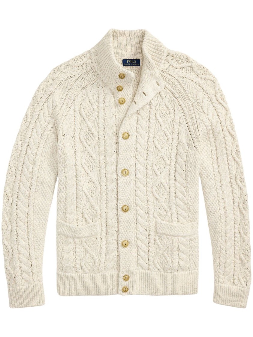 Polo Ralph Lauren Textured Knit Cardigan With Button Fastening