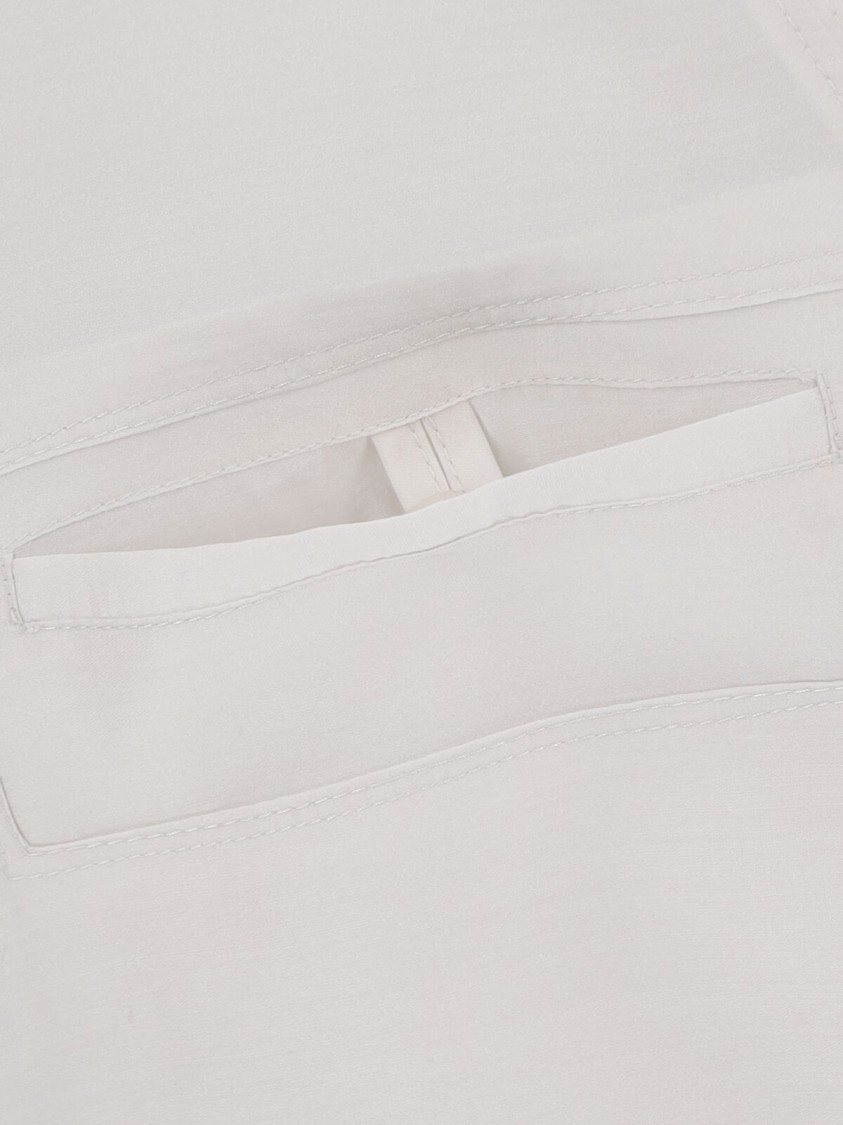 Low Classic White Shirt With Classic Collar And Rear Strap In Tech Fabric Woman In Neutrals