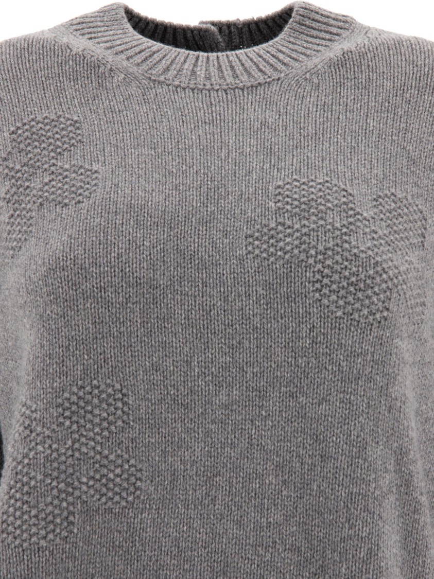 Cecilie Bahnsen Long-sleeved Sweater In Gray