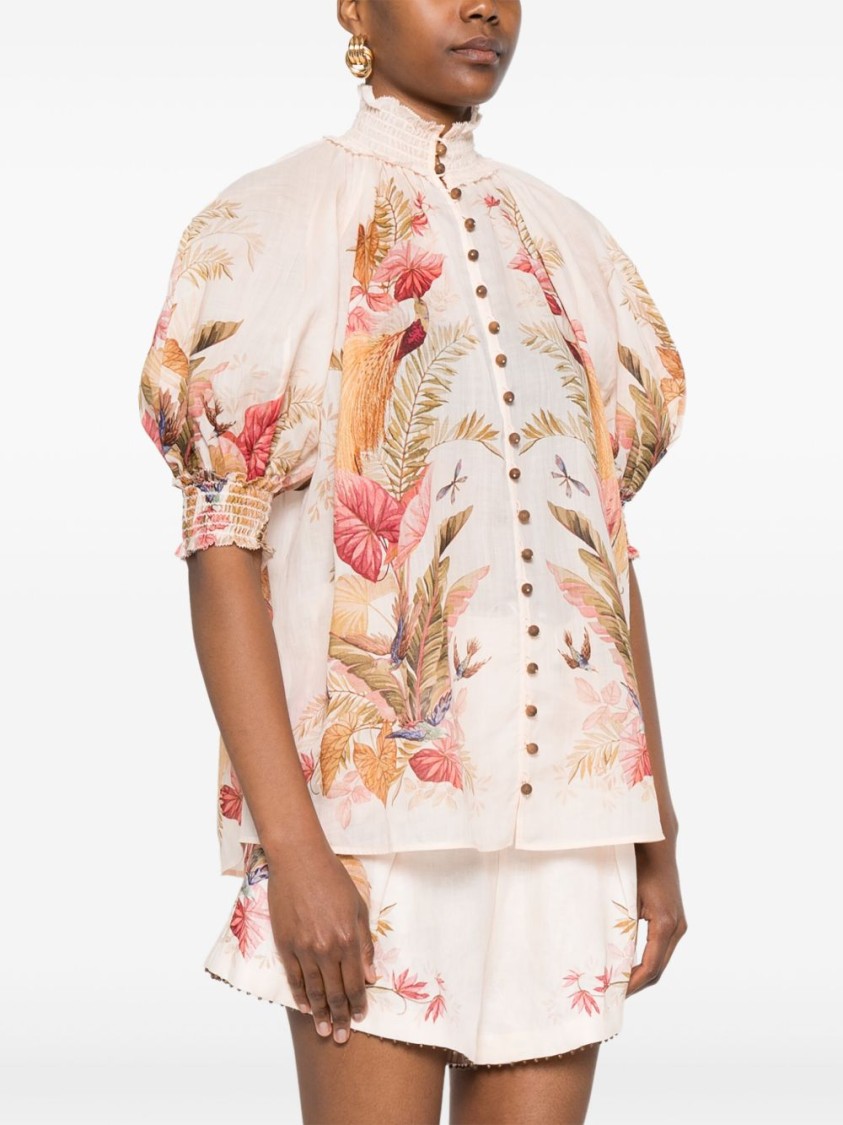Zimmermann Ascension Billow Blouse In Multi