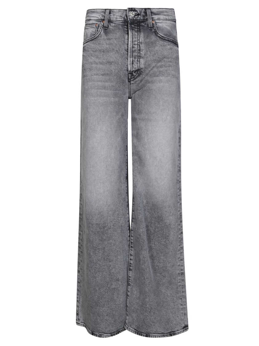 Mother The Ditcher Roller Sneak Jeans In Gray