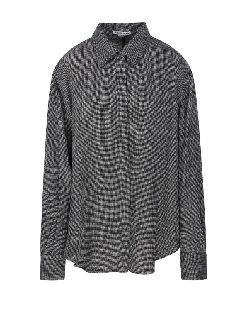 ALESSANDRO VIGILANTE ALESSANDRO VIGILANTE SHIRT WITH OVERSIZED CUFFS AND CHECK PATTERN