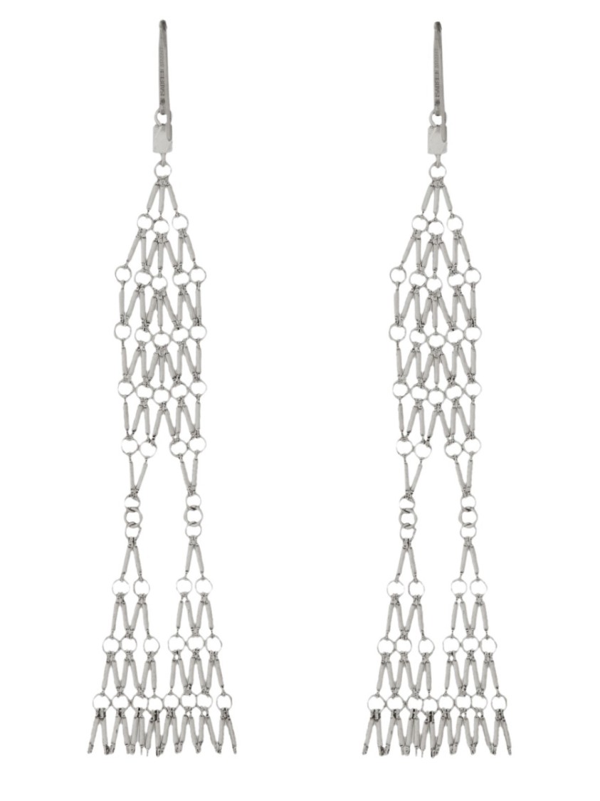 Isabel Marant Embellished Drop Earrings In Silver