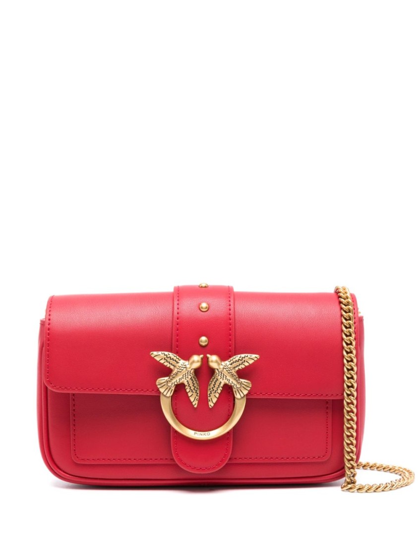 Shop Pinko Cardinal Red Calf Leather Bag