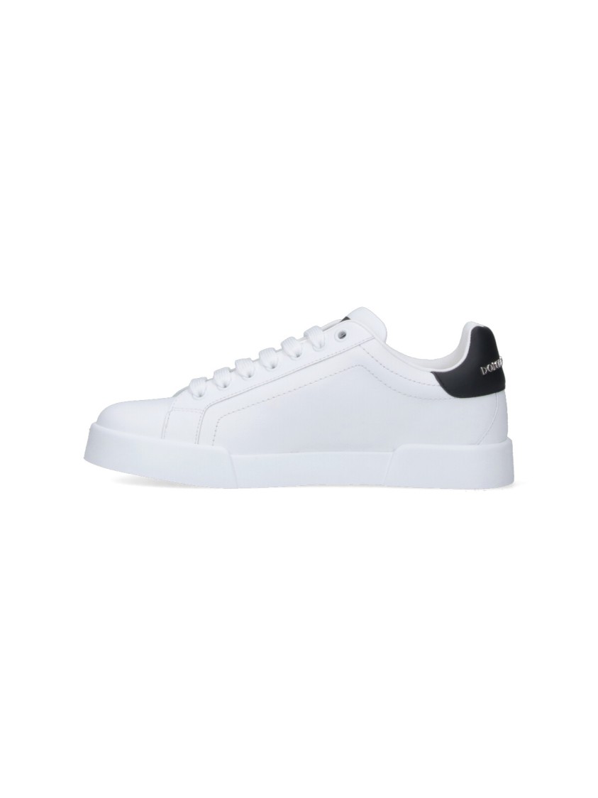 Dolce & Gabbana Lace-up Shoes With Contrasting Heel Tab In White