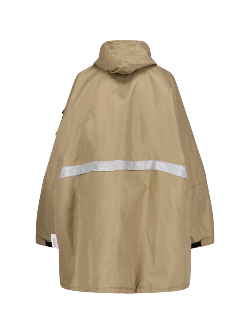Shop Rokh Logo Hooded Parka In Brown