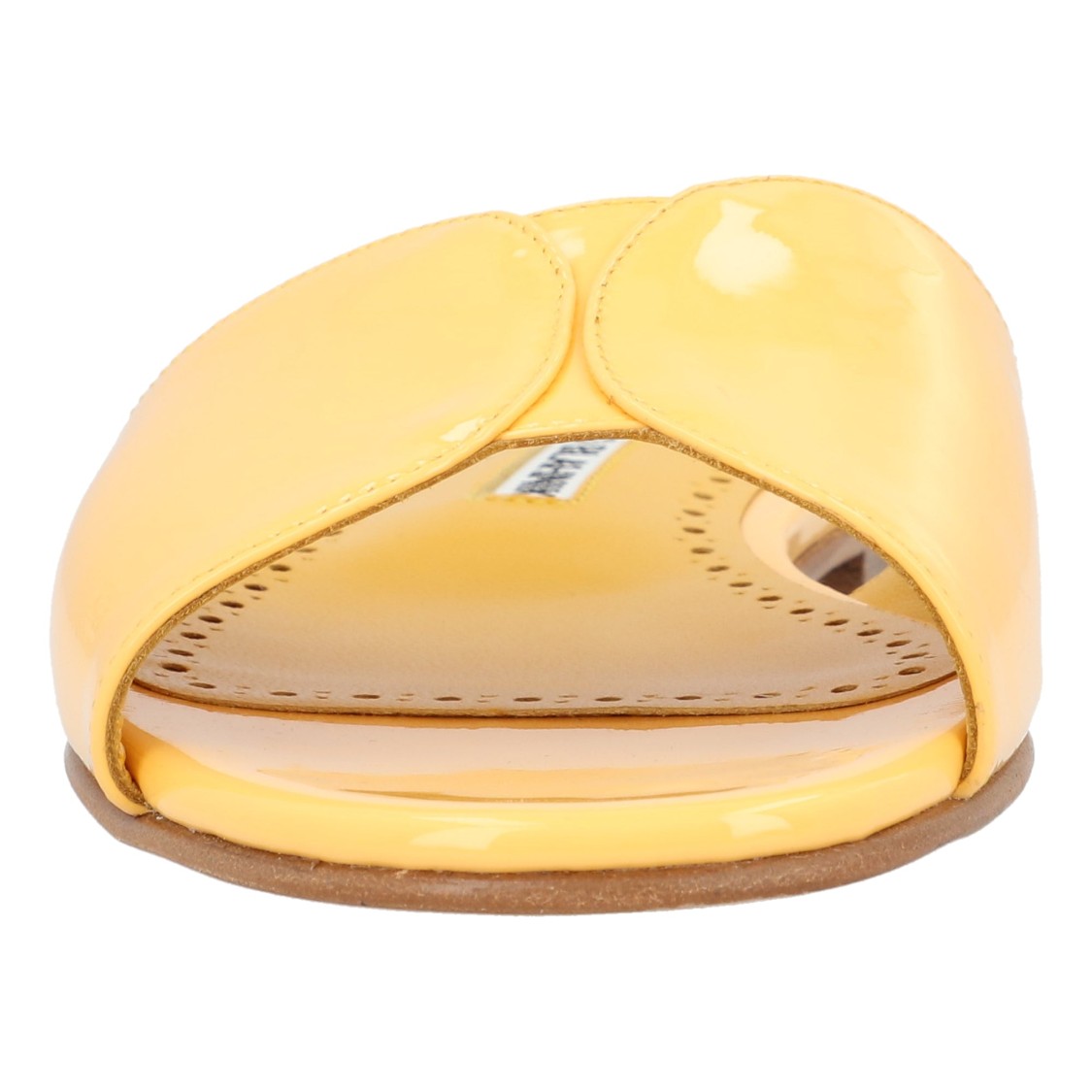Manolo Blahnik 10mm Houramu Patent Leather Flats In Yellow