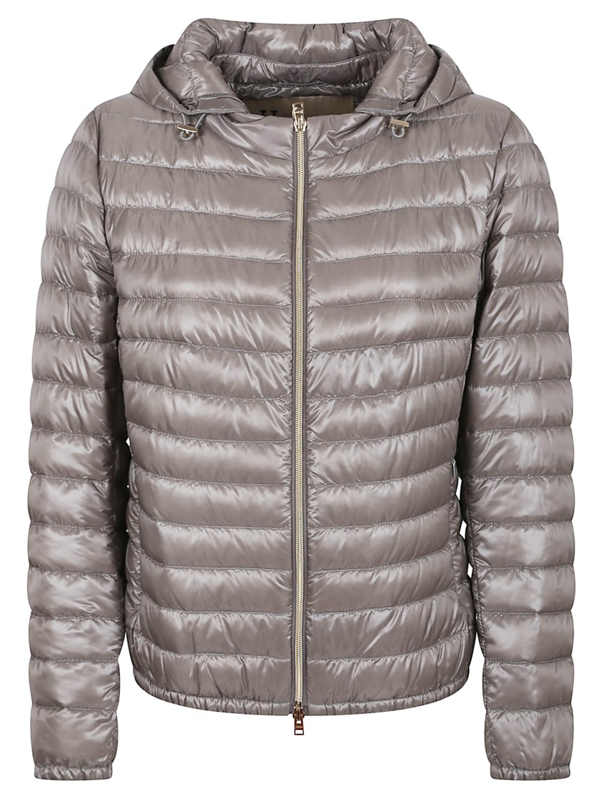 Herno Angela Ultralight Padded Bomber Jacket With Detachable Hood