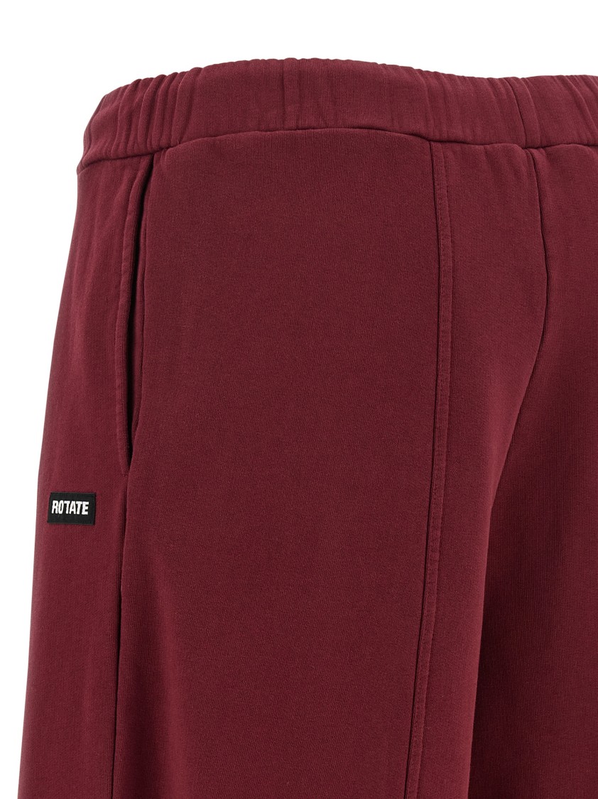 Rotate Birger Christensen Joggers Featuring Elastic Waistband And Side Pockets In Burgundy