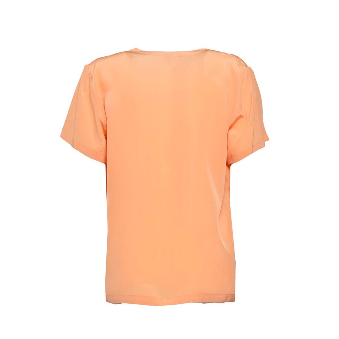 Shop Barba Napoli Barba Peach Silk V-neck Blouse