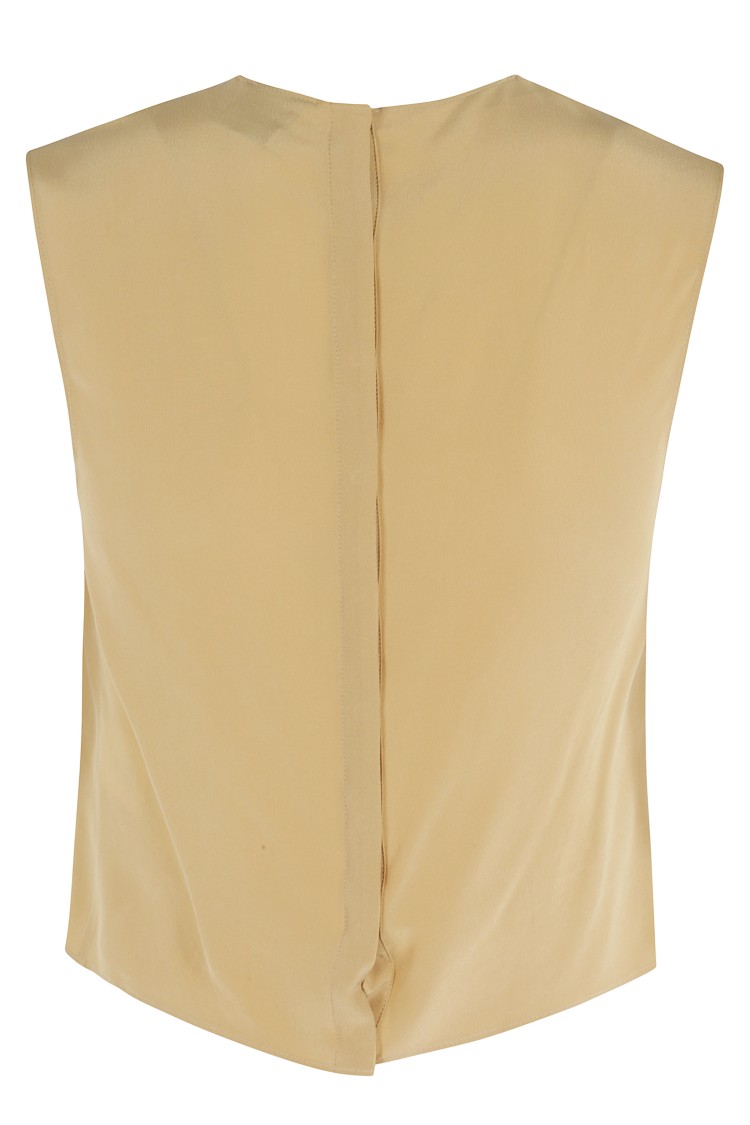 ALYSI ALYSI SILK HAND SLEEVELESS TOP