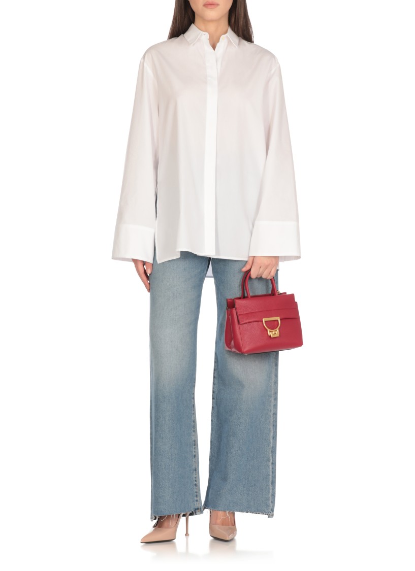 Shop Coccinelle Bordeaux Arlettis Bag In Burgundy