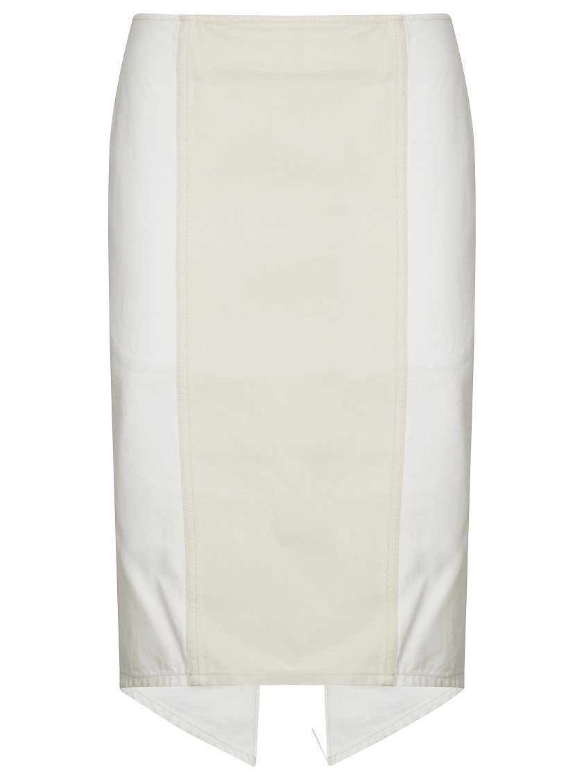 Jw Anderson J. W. Anderson Layered Midi Skirt With Unique Split Detail In Neutral