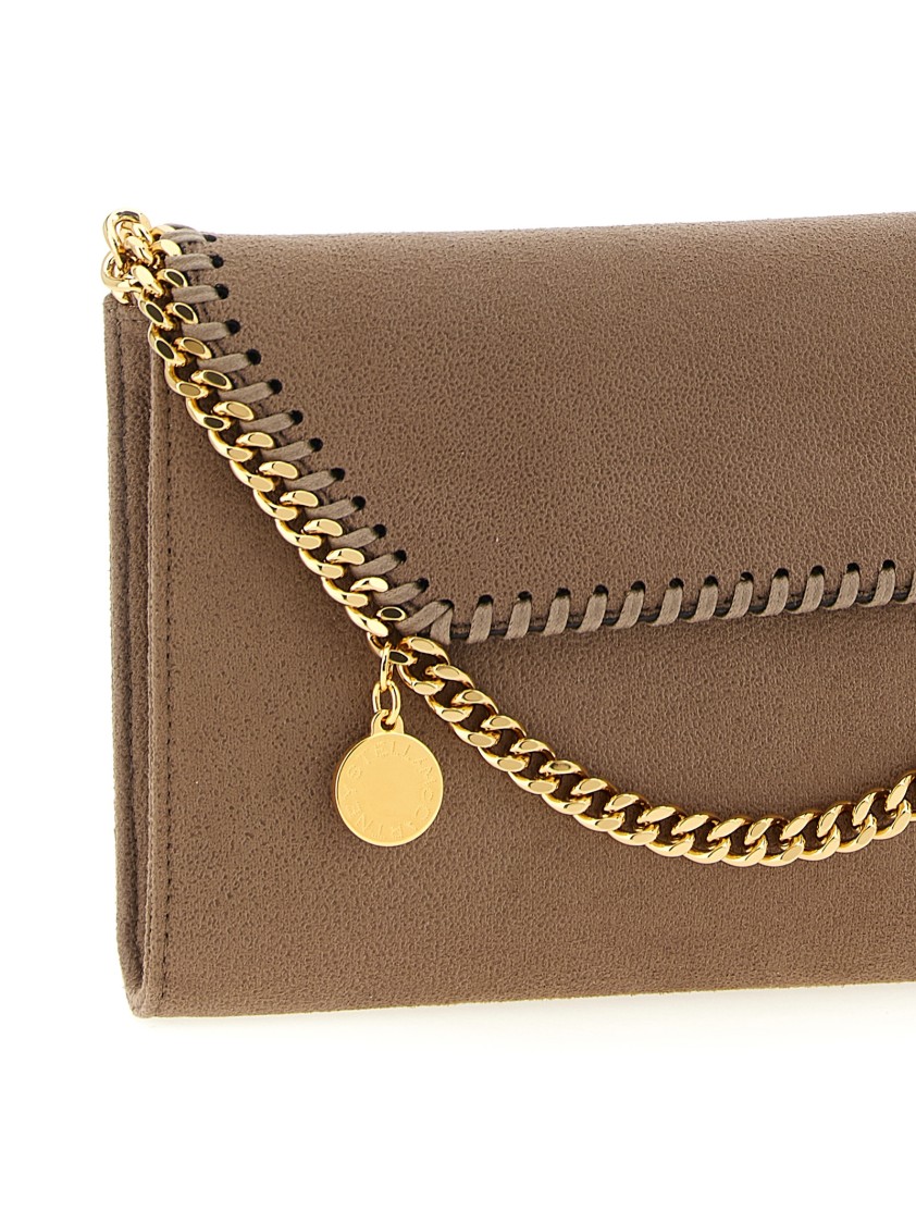 Stella Mccartney Falabella Wallet On Chain In Brown