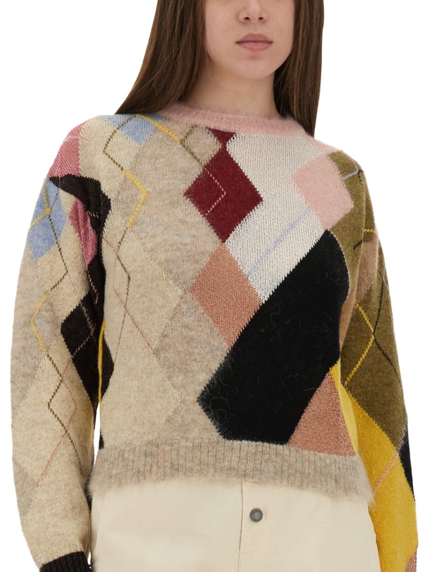 Moschino Knitwear Crew Neck Long Sleeves Soft Texture In Multi