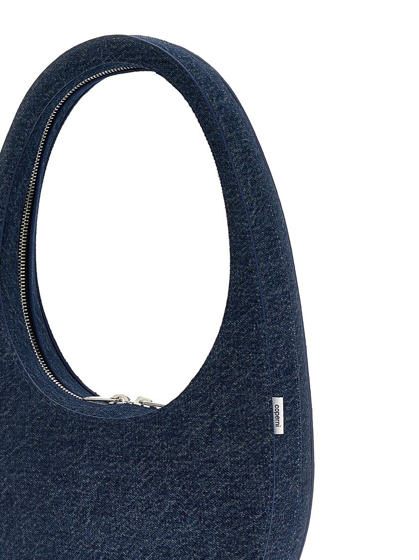 Coperni 'denim Swipe Bag' Handbag In Blue