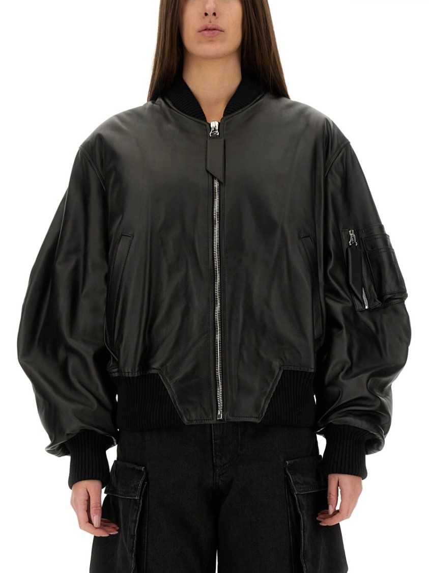 Attico Anja Bomber Front Pockets In Black