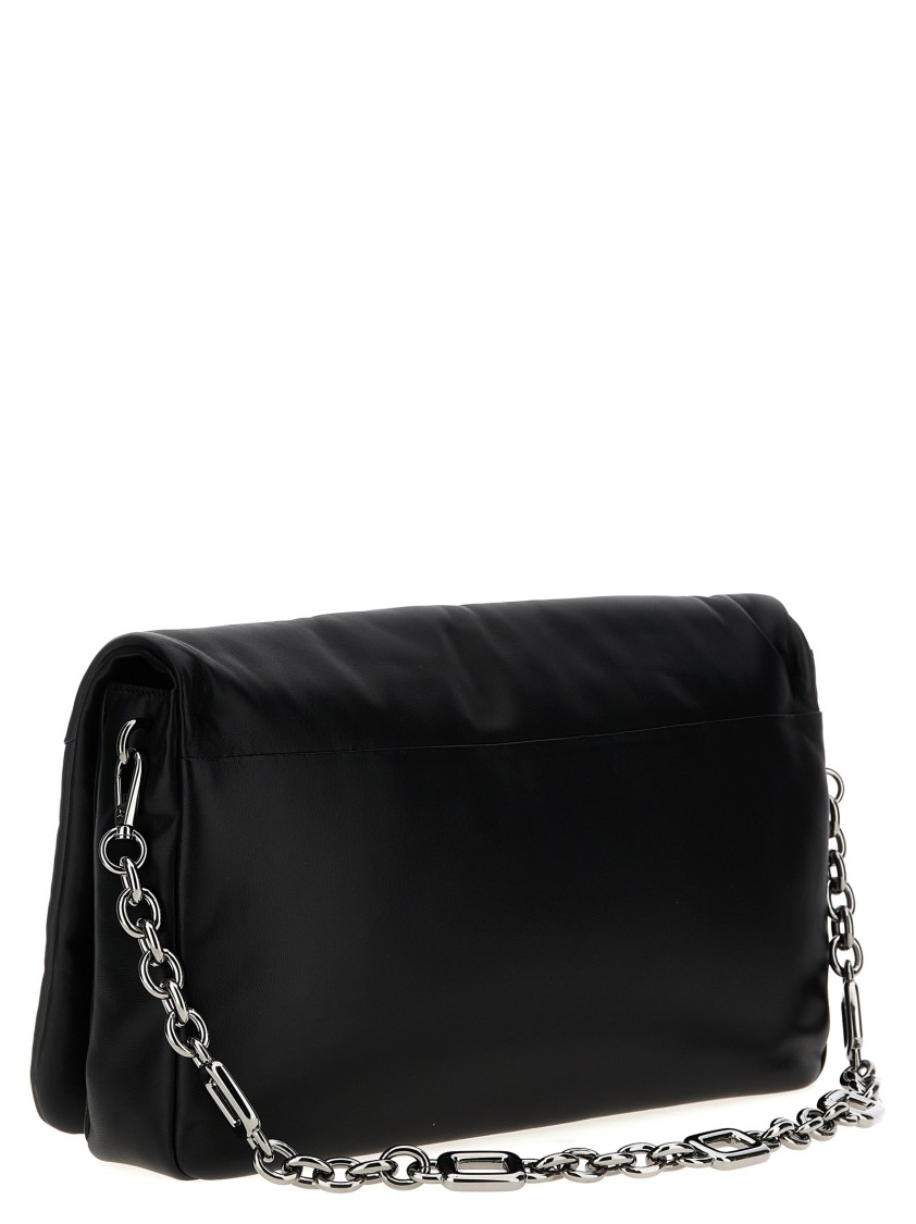 Roger Vivier 'viv' Choc Large' Shoulder Bag In Black