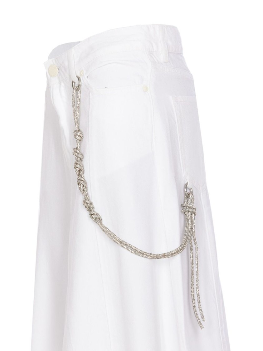 PINKO PINKO WIDE-LEG WHITE SKIRT