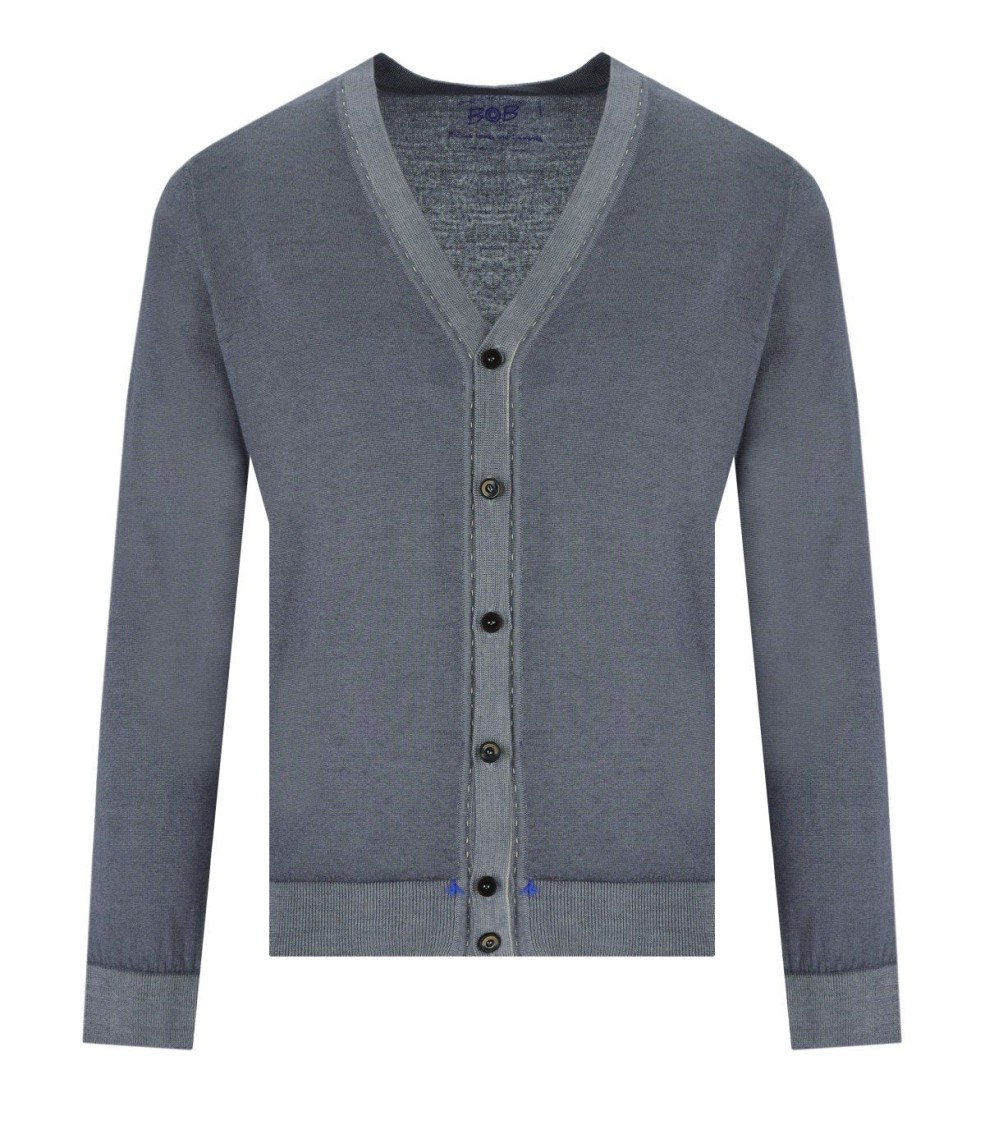 Bob Mendoza Steel Grey Cardigan