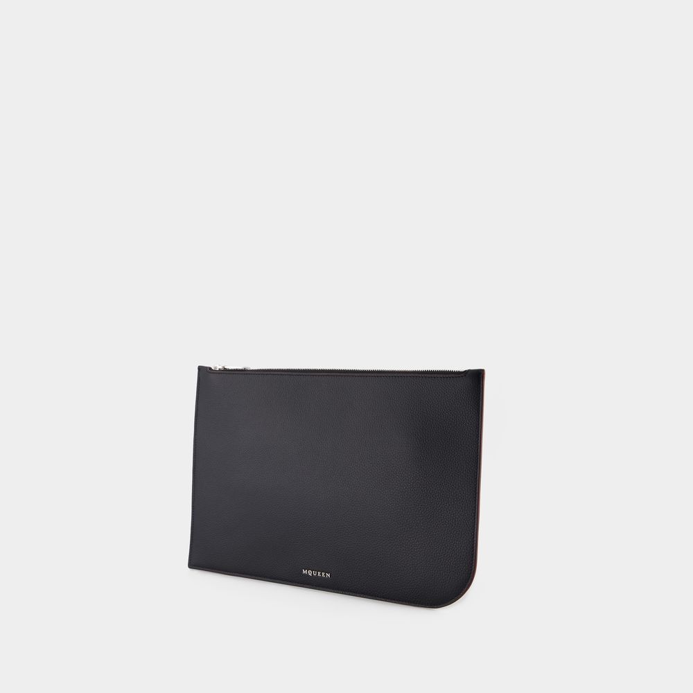 Alexander Mcqueen L Sling Crossbody - Leather - Black In Black