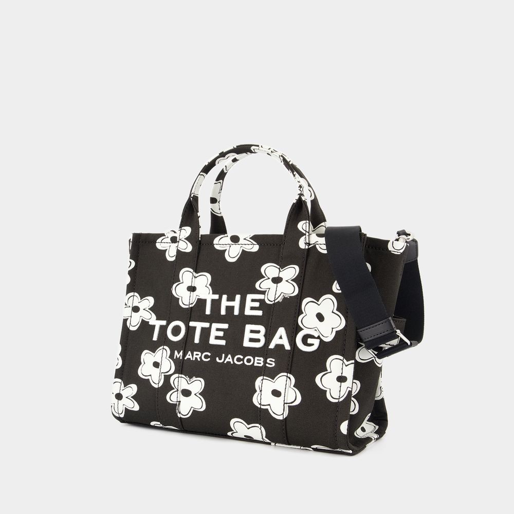 Marc Jacobs The Medium Tote - Cotton - Black/white In Black