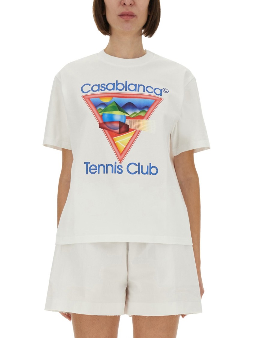 Casablanca Comfort-focused Regular Fit T-shirt With Graphic Design In White