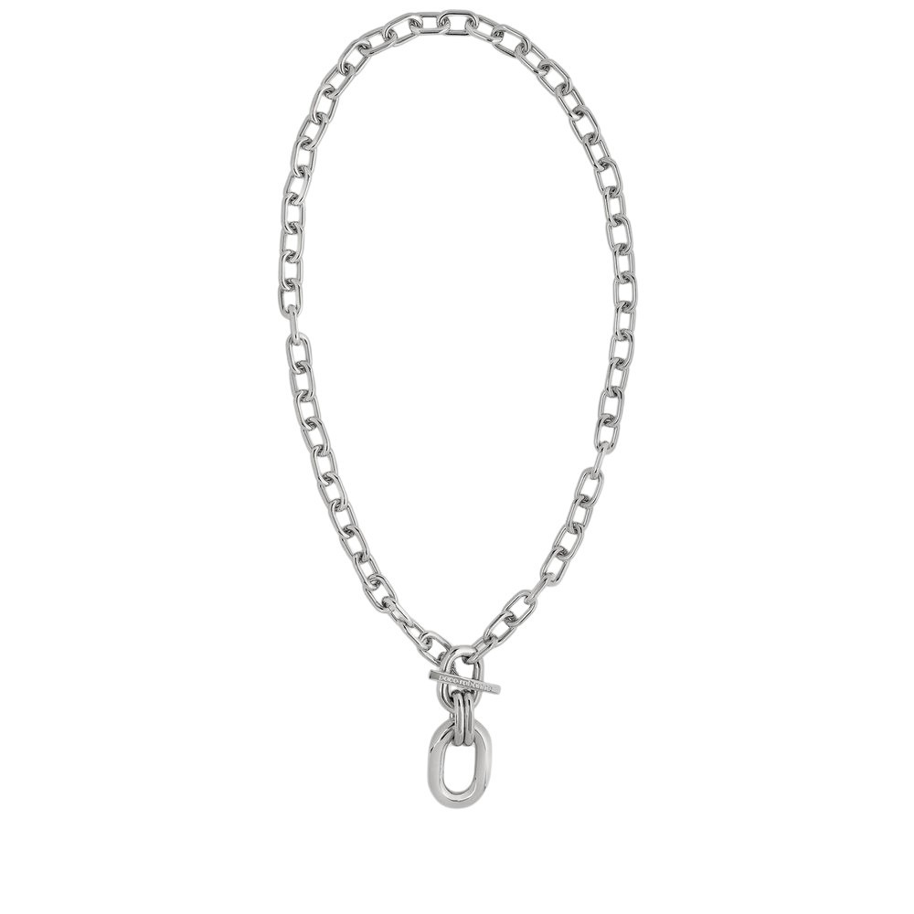 Rabanne Xl Link Necklace In Silver Aluminium In Silver
