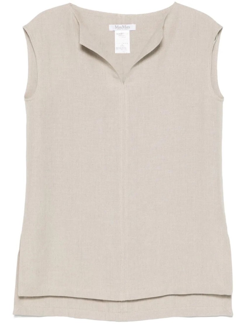 Max Mara Maxmara Colimbo Top Beige In Neutral