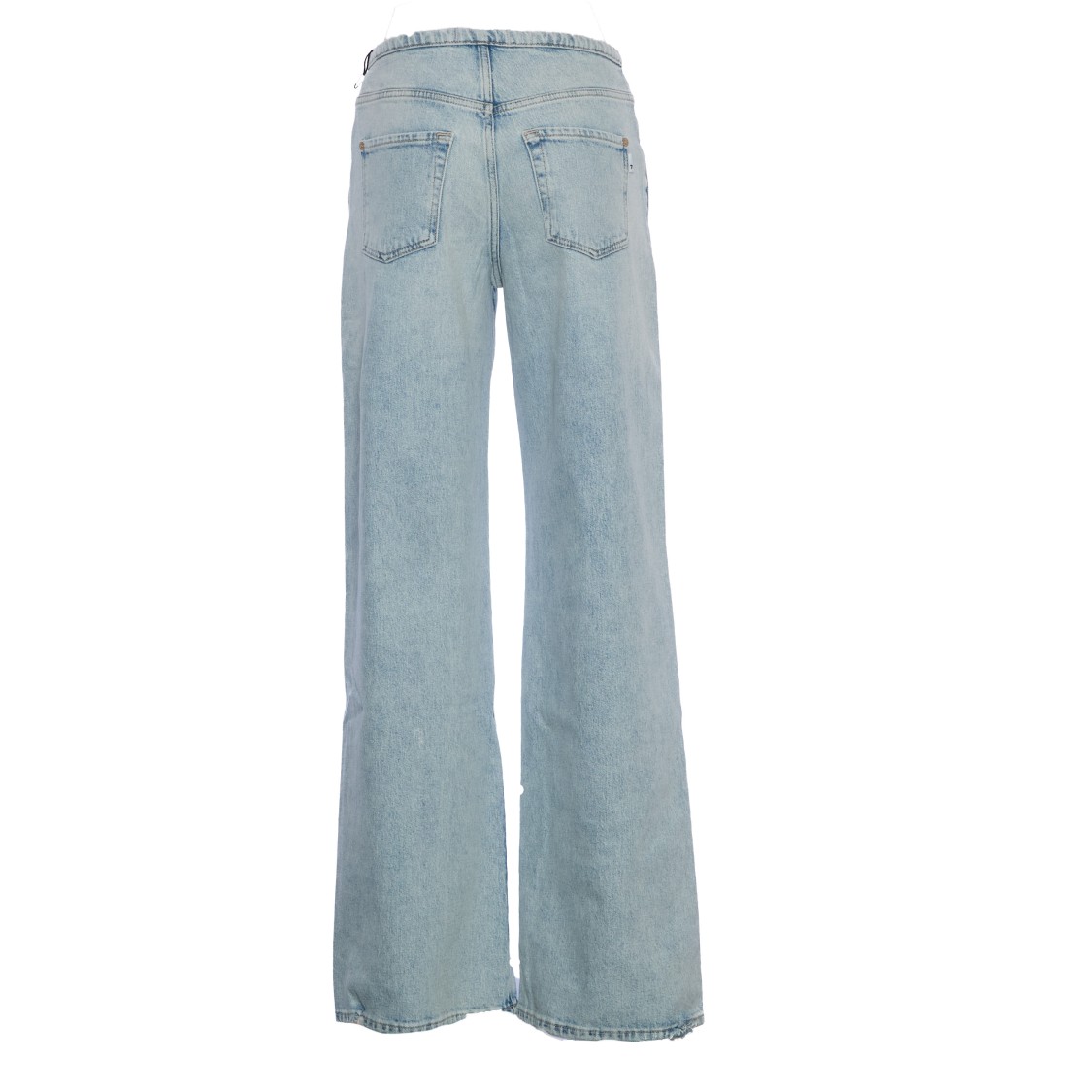 7 FOR ALL MANKIND 7 FOR ALL MANKIND WIDE-LEG DISTRESSED JEANS WITH ZIP CLOSURE