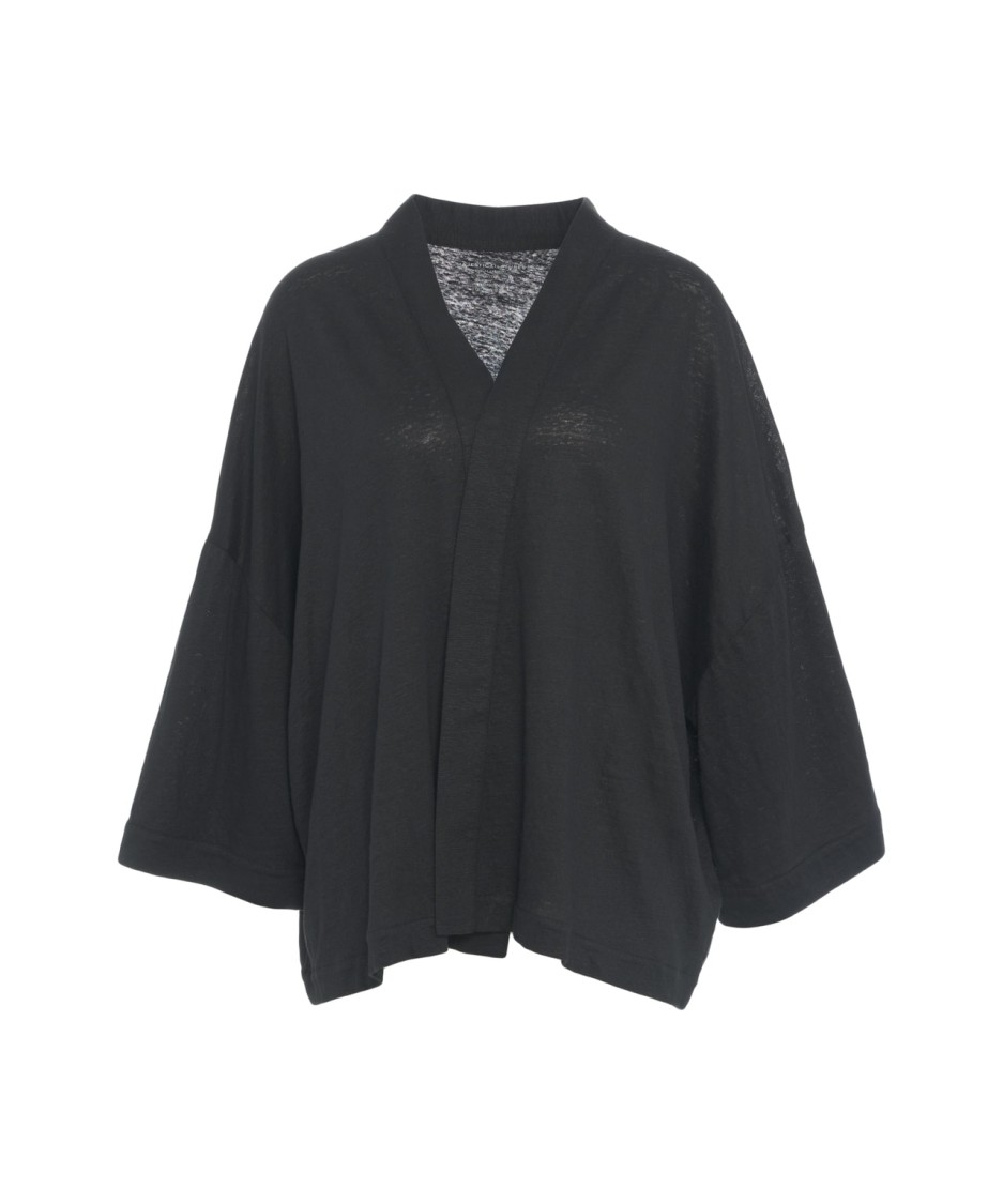 MAJESTIC MAJESTIC FILATURES SHORT LINEN KIMONO