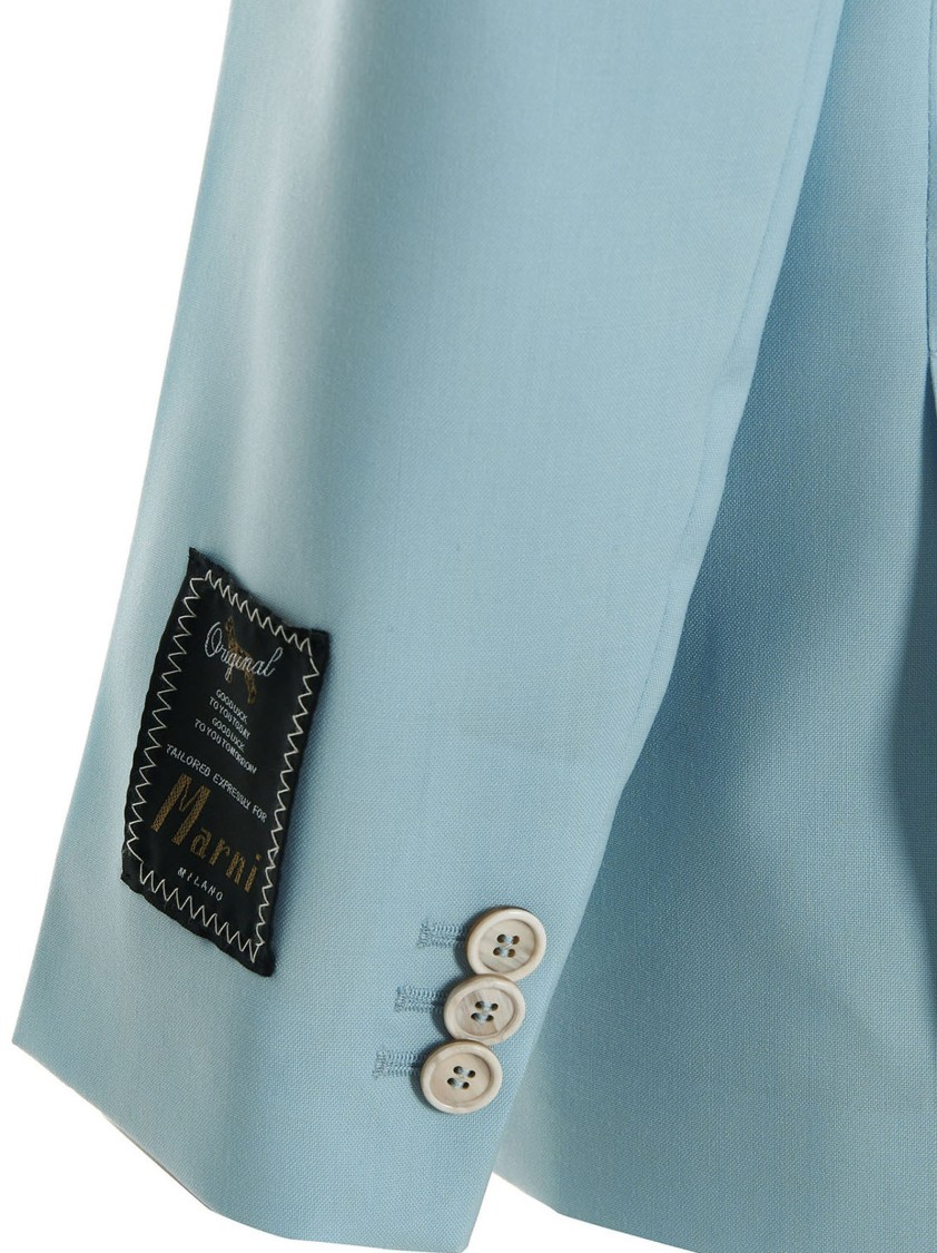 Marni Tailored Single-button Blazer Jacket In Blue