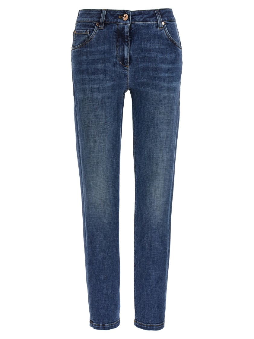 Brunello Cucinelli Stonewashed Stretch Cotton Denim Jeans