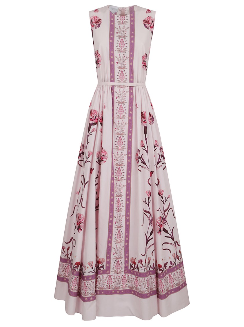 Giambattista Valli Maxi Dress With Placed Floral Pattern And