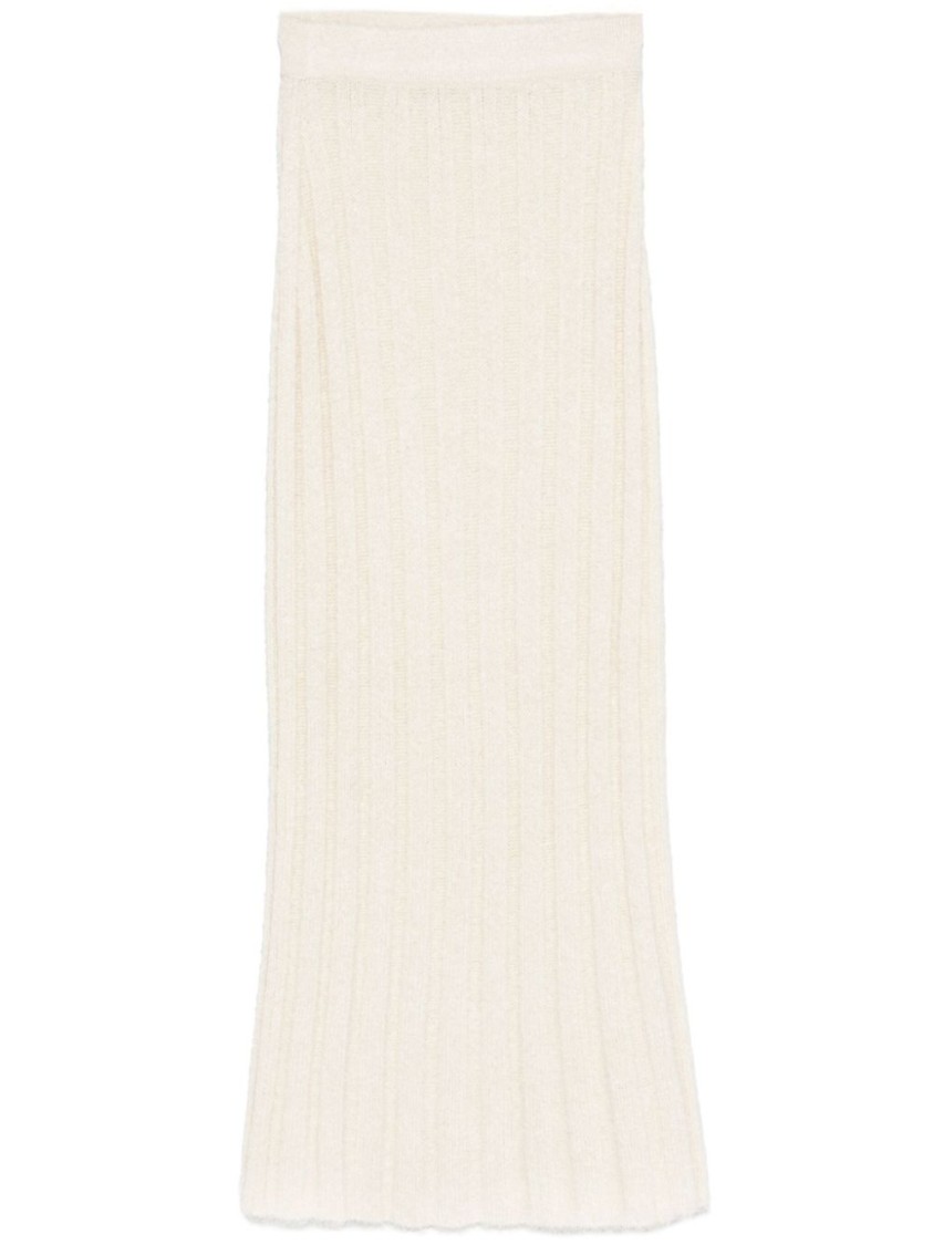 Khaite Claire Midi Skirt In Multi