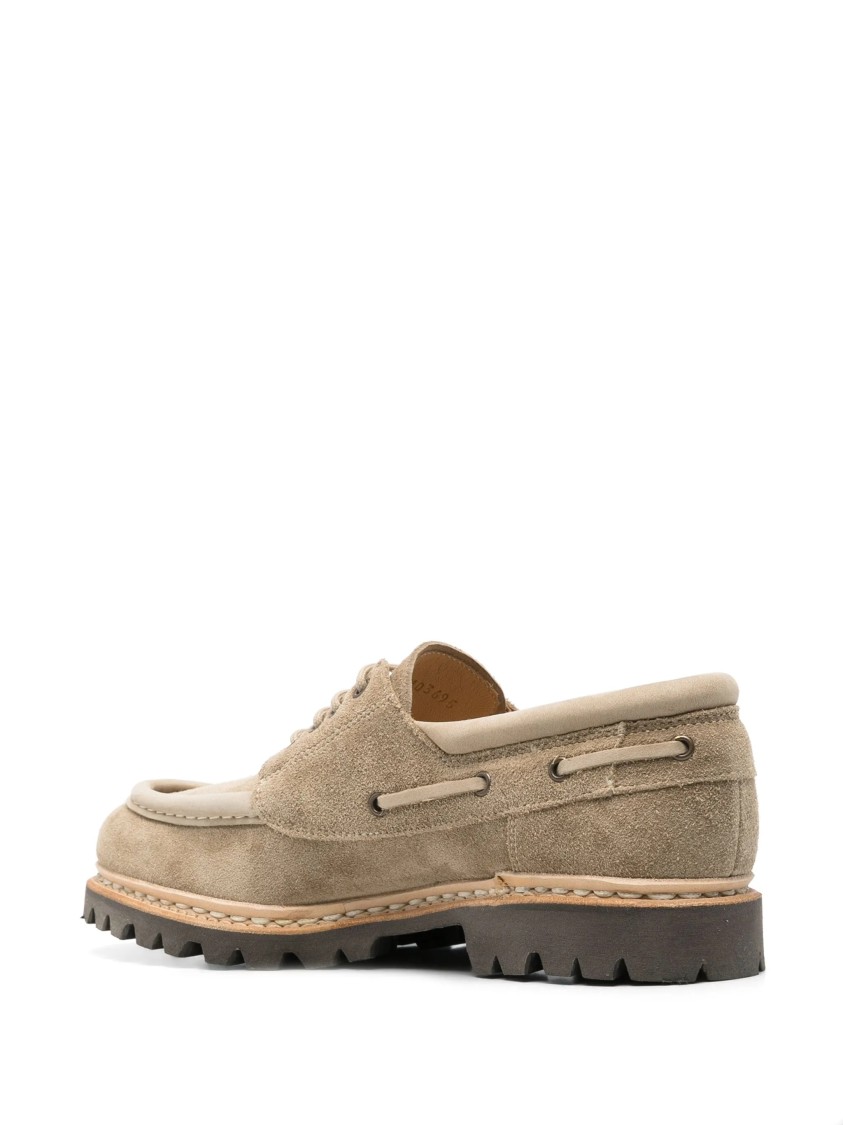 Paraboot Chimey Suede Moccasin With Almond-shaped Toe
