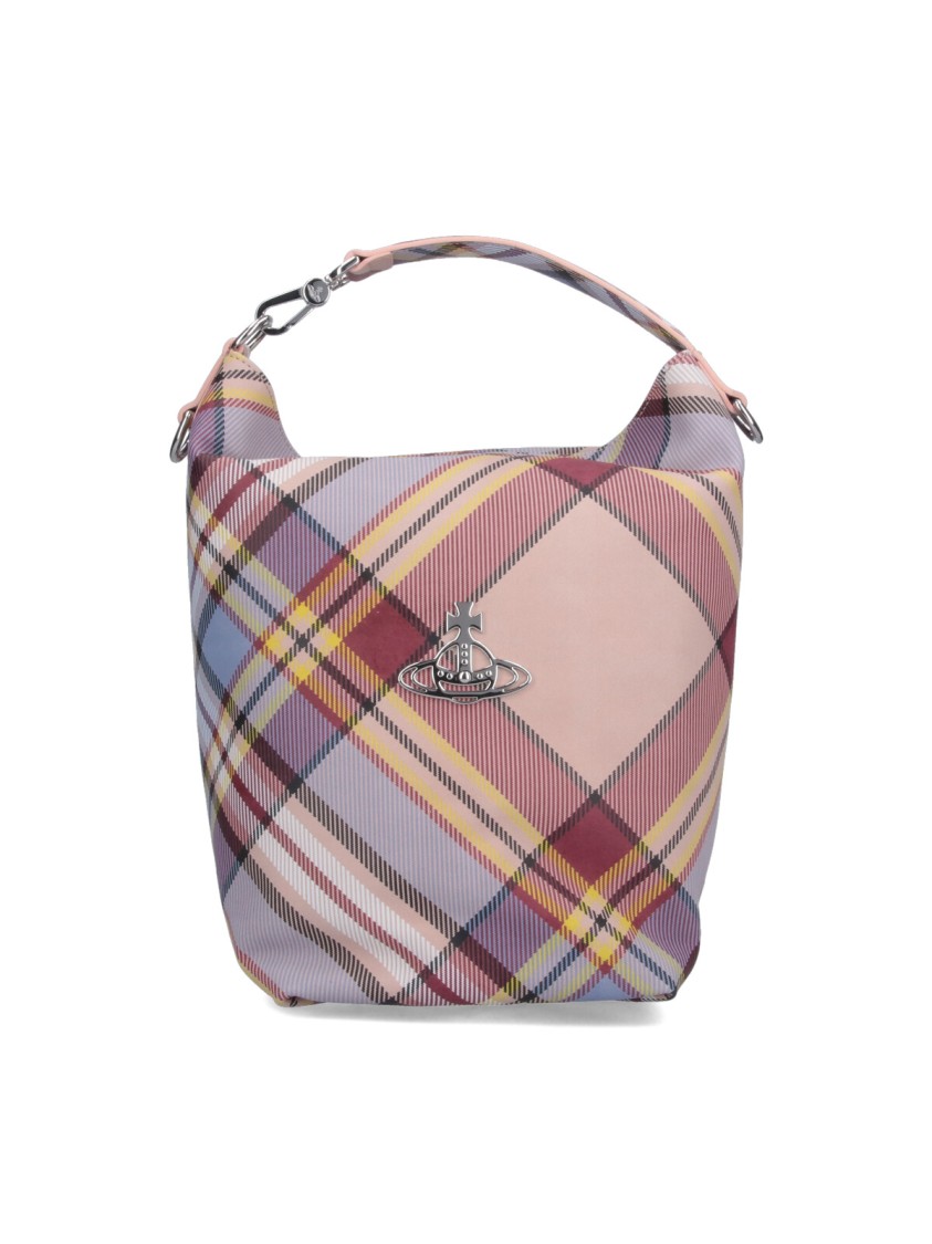Vivienne Westwood Tartan Logo Bucket Bag  Multicolor